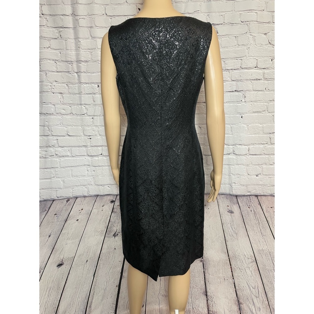 New Banana Republic Black Silk Blend Sleeveless Shift Dress Size 6 - Picture 4 of 10